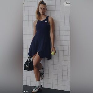 NWT Gola x Anthropologie Sun's Out Mini Dress Navy Blue Floral. Size Large.